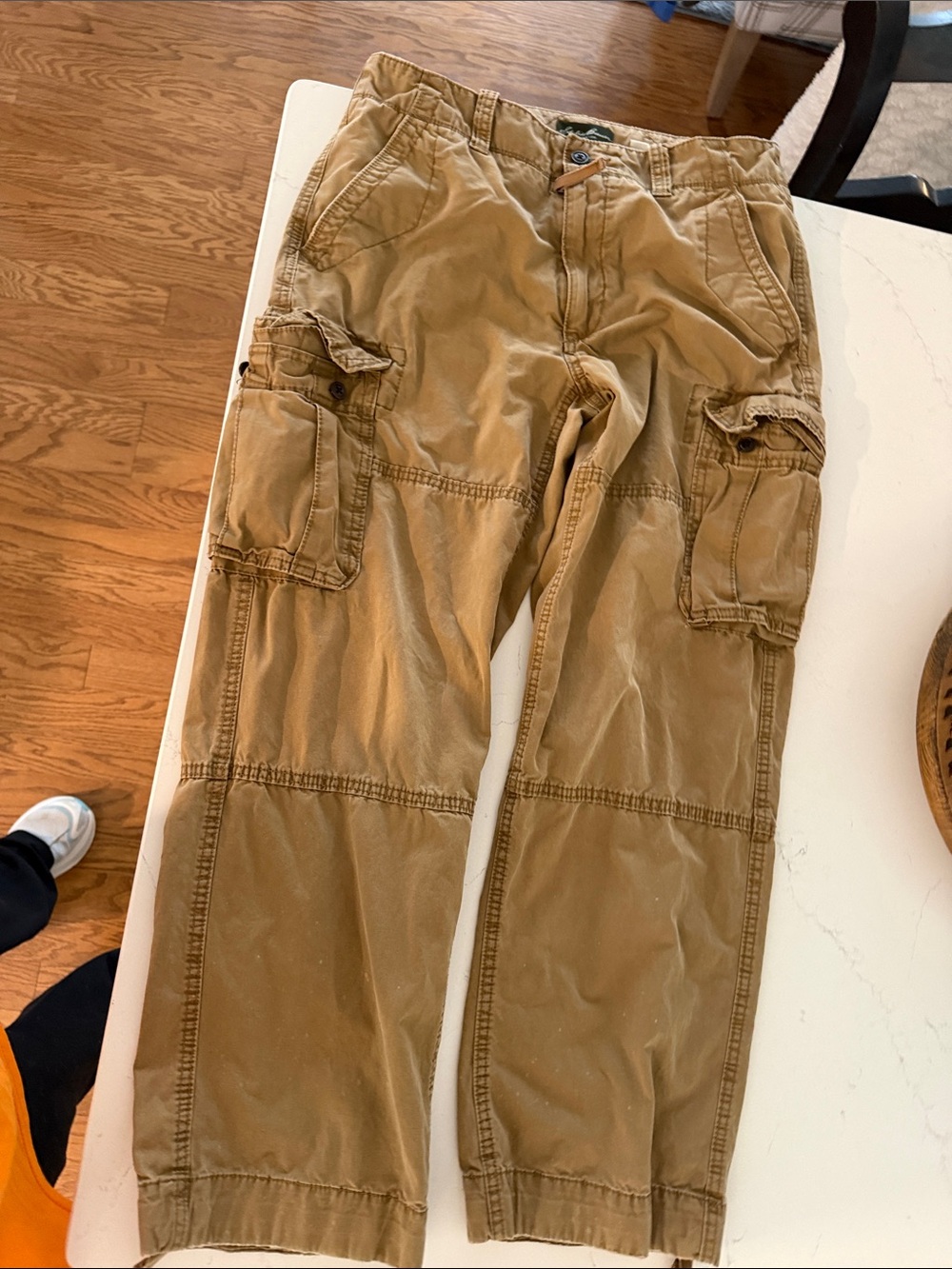 Eddie Bauer Khaki/Tan Cargo Pants with Multiple Pockets